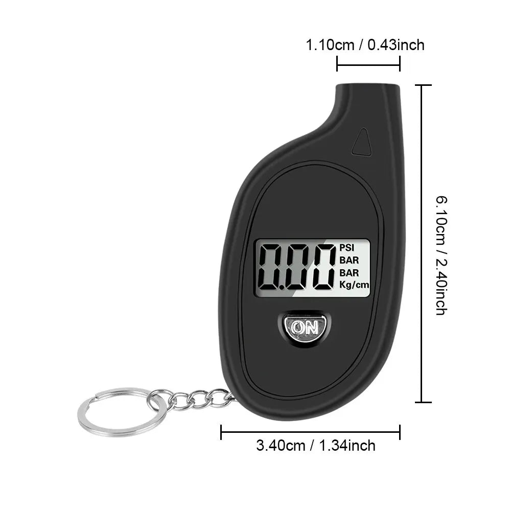 Car Tire Air Pressure Tester Meter Tire Gauge Digital LCD Display Auto Car Motorcycle Tire Safety Alarm