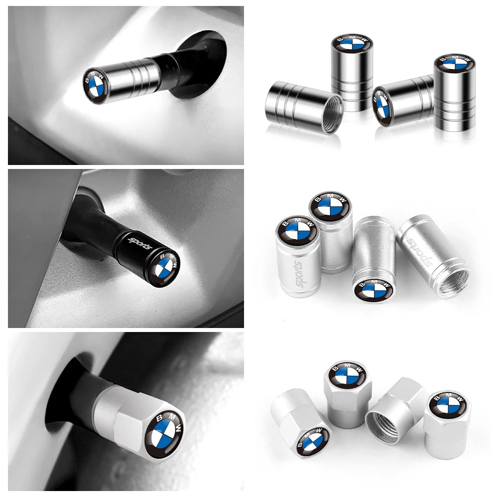 4PCS Metal Car Wheel Tire Valve Air Stem Cap For BMW M Performance M3 M5 M6 F01 G20 X1 X2 X3E60 F10 F30 E39 F20 E87 E92 G30 X5