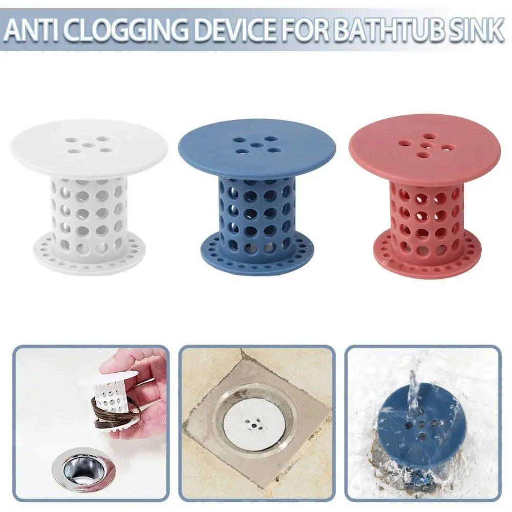 Durable Shower Rubber Floor Drain Bathroom Sink Hair Catcher Tub Drain Protector Sink Stopper Plug