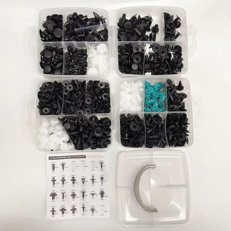 800pcs-100Pcs Car Fastener Clip Kit Fender Rivet Clips Auto Body Push Retainer Pin Rivet Bumper Door Trim Panel Retainer Repair