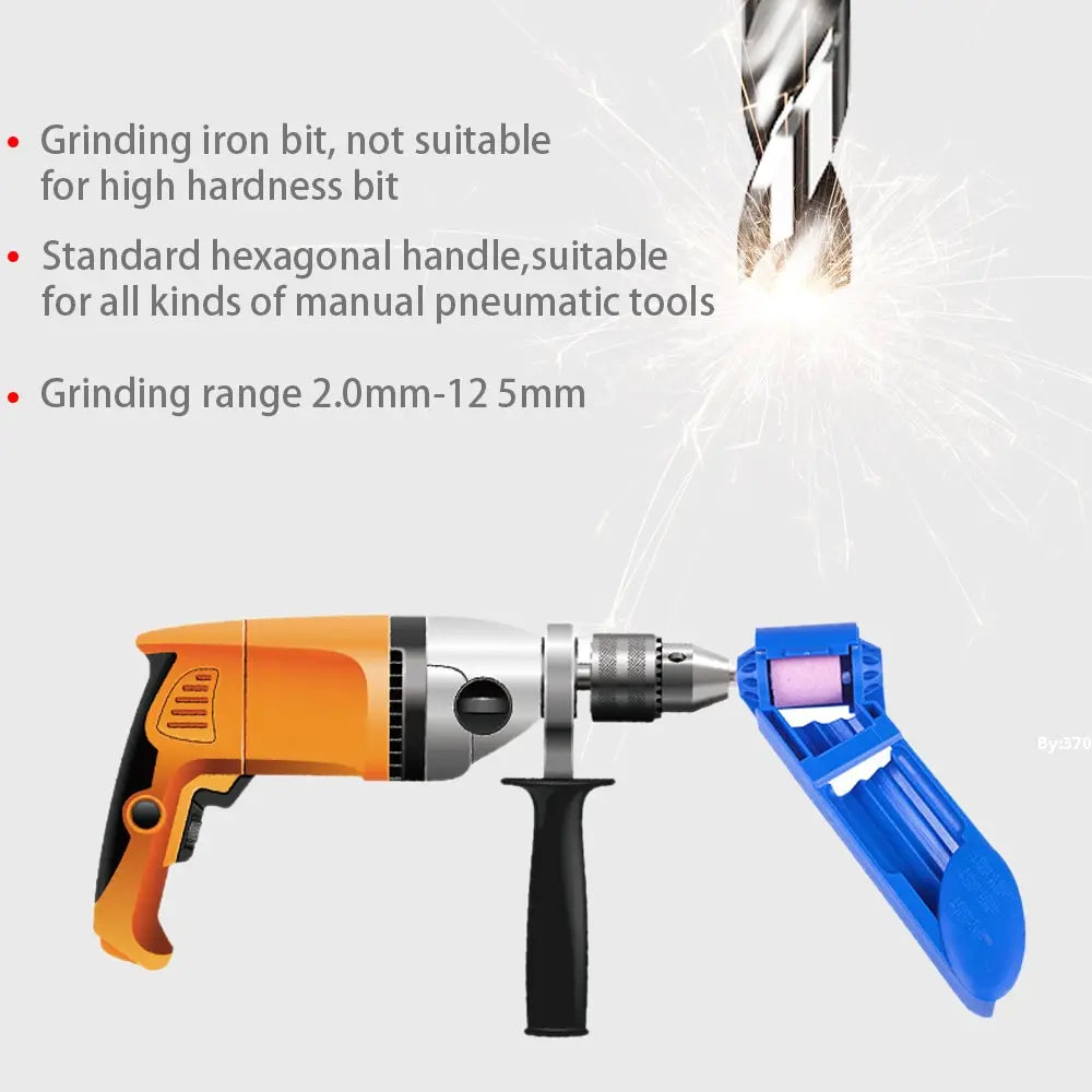 3pcs 2.0 12.5mm Portable Drill Bit Sharpener Corundum Grinding Wheel Bit Power Tools Twist Drill Bit Sharpening Grinding Machine