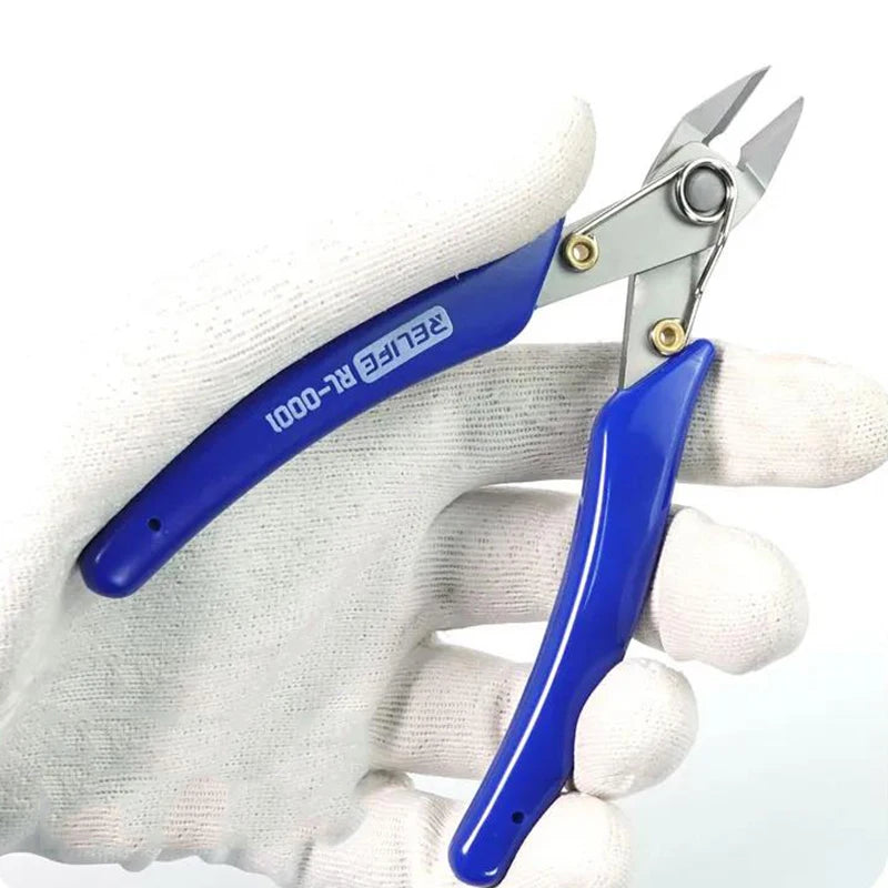 5" Precision Diagonal RL-0001 Pliers Cutting Pliers for Wire Cable Cutter High Hardness HDR 56-58 Electronic Repair Hand Tools