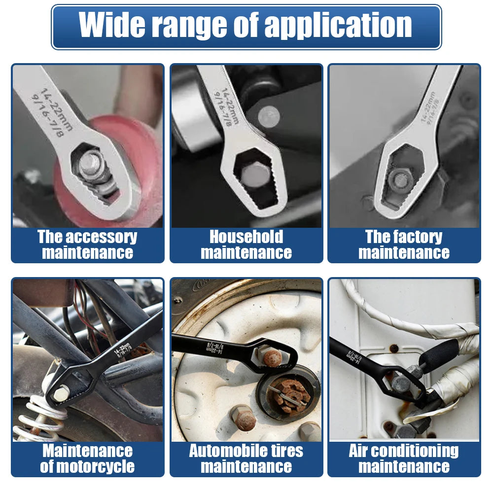 3-17mm8-22mm Universal Torx Wrench Adjustable Multifunction Wrench Board Double-head Multipurpose Torx Spanner Repair Hand Tools