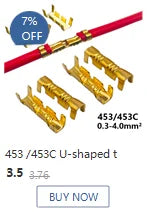 453 /453C U-shaped terminal tab cold inserts terminal wire connector terminales electricos small teeth terminal 0.3-4.0mm²