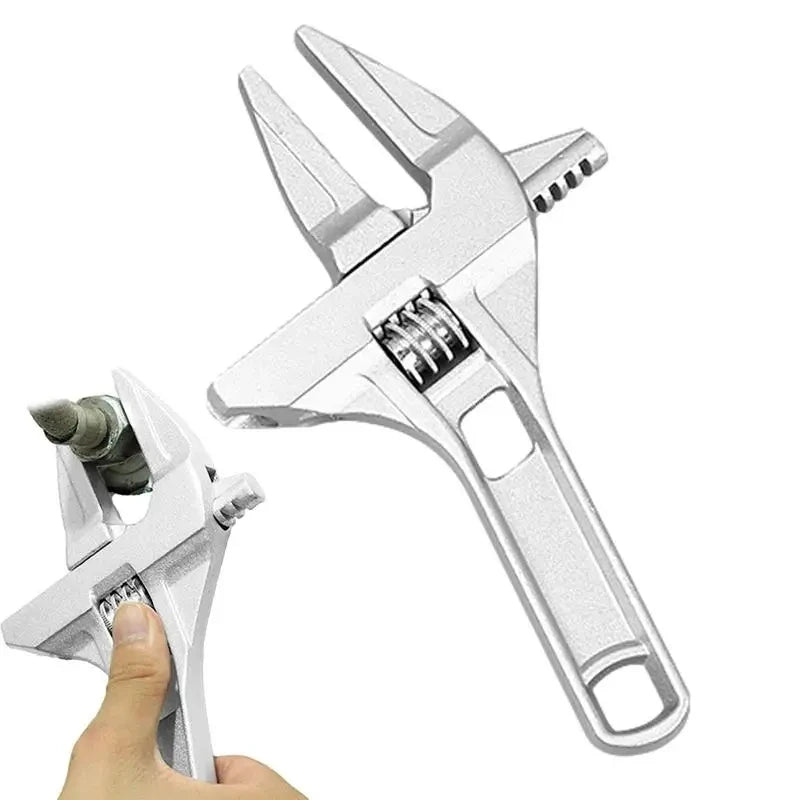 Mini Adjustable Bathroom Adjustable Wrench Strong Clamping Large Open End Multifunctional Aluminum Spanner Bathroom Repair Tool