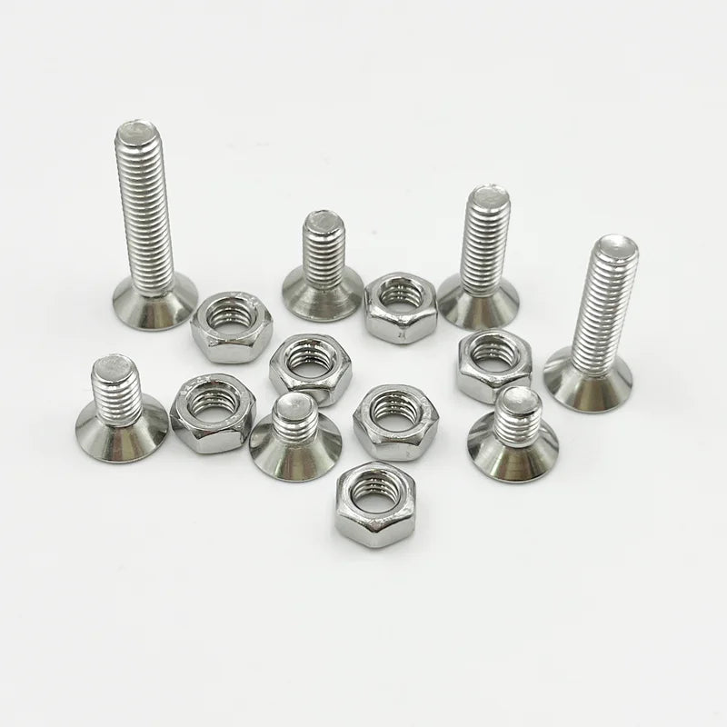 Allen Key Head Screw M2 M2.5 M3 M4 M5 M6 DIN7991 Stainless Steel 304 Hexagon Hex Socket Flat Countersunk Head Screw and Nut Set