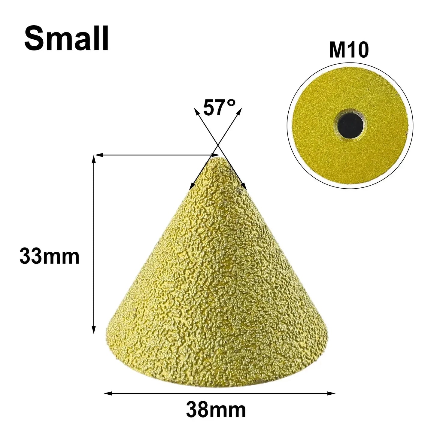 1PC Diamant Bohrer Schleifen Räder Anfasen M10 Gewinde Polieren Keramik Fliesen Utility 38/50mm Konische Gravur Schneiden 