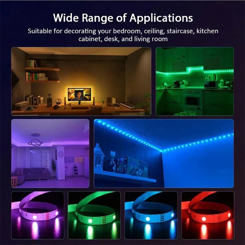 LED-Leuchten Bluetooth 5050 SMD USB-LED-Streifen Alexa APP-Steuerung WIFI RGB Klebeluces LED-TV-Hintergrundbeleuchtung Lampen für die Raumdekoration 