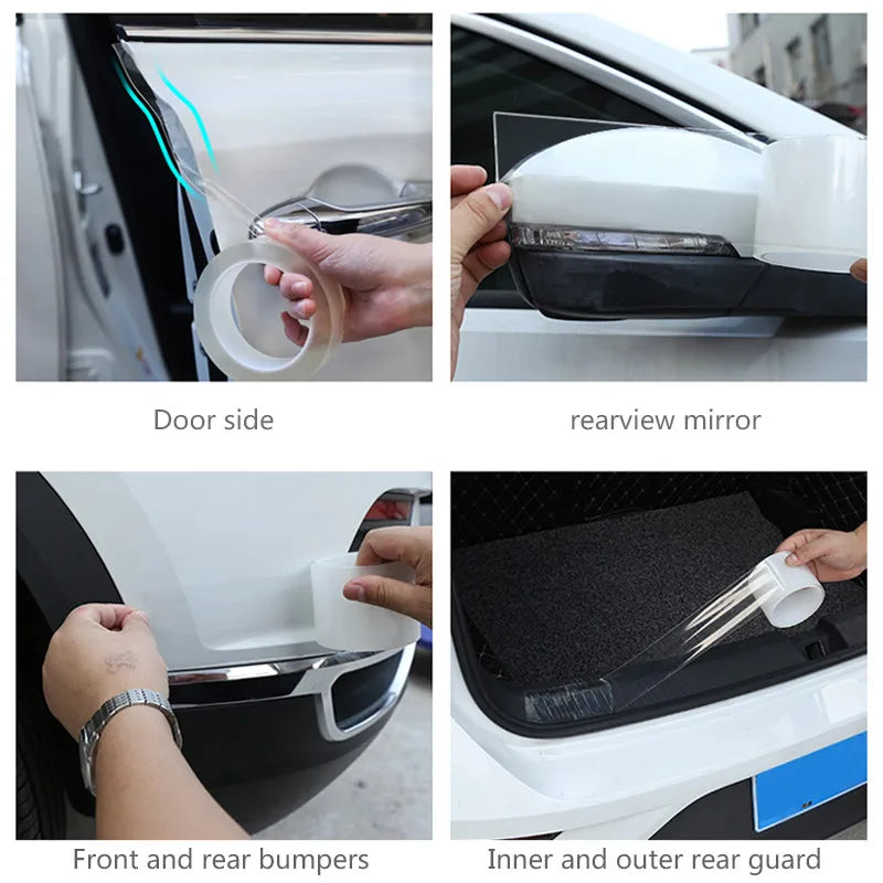 Car Stickers Door Sill Protector Universal Car Door Edge Sticker Anti Scratch Car Bumper Protection Film Car-Styling Accessories