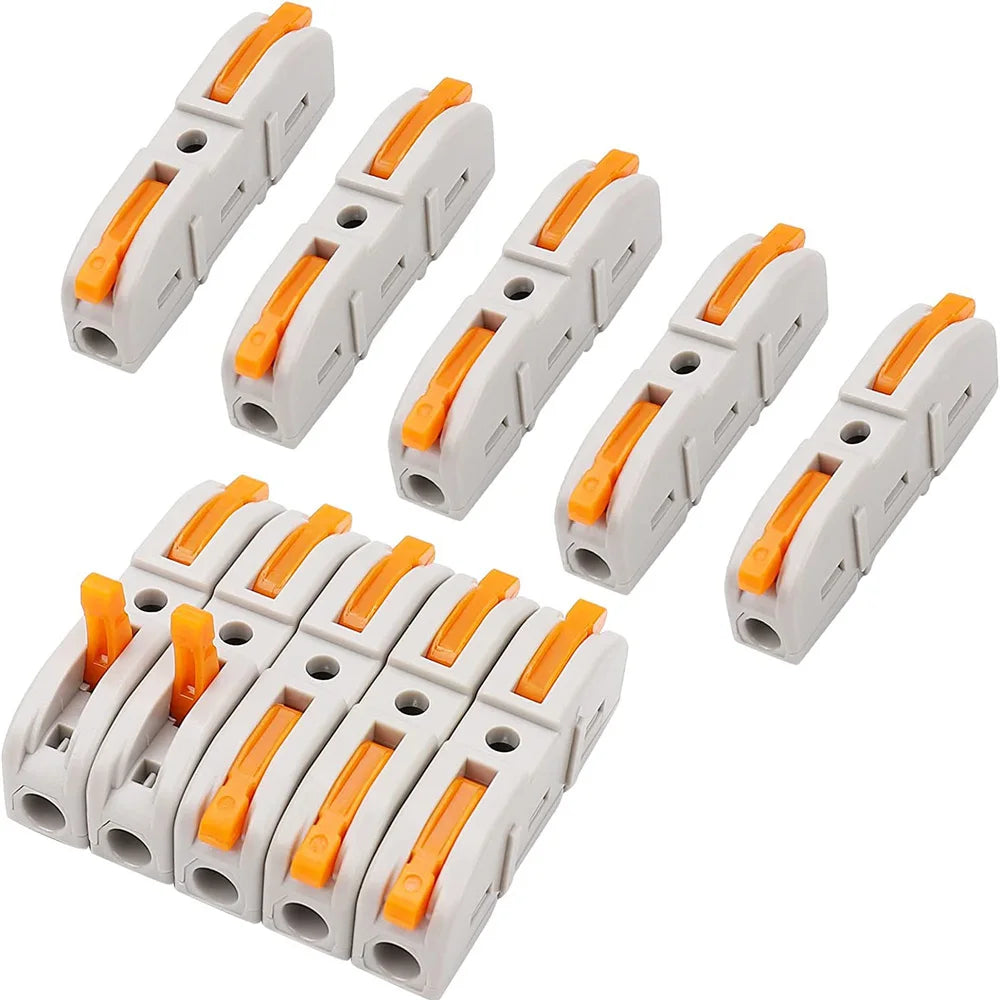 Quick Splicing Multiplex Butt Wire Connector Compact Electrical Cable Terminal Block Home Wiring Connectors for Circuit Inline