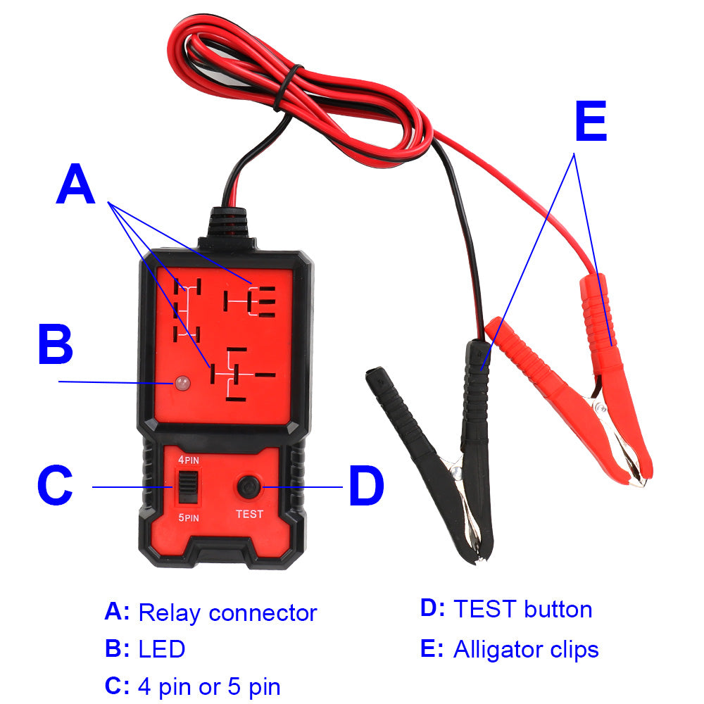 Car Accessories Car Battery Checker Universal 12V LED Indicator Light Car Relay Tester Automotive Electronic Relay Tester - ToolFlx